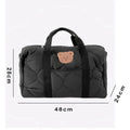Autumn and winter fashion black mommy bag large capacity tote bag out travel bag baby diaper bag suitable for daily use