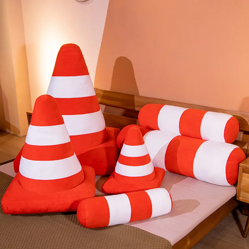 Hot Simulation Vehicle Plush Pillow Creative Roadblock Road Railing Toys Stuffed Soft For Home Decor Prop Sleeping Cushion