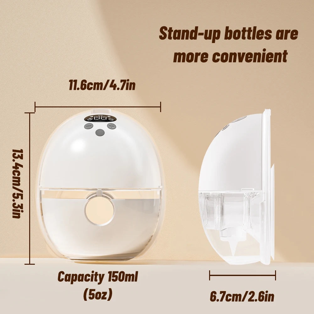 STLF BPA-Free Hands Free Silicone Wireless Electric Breast Pump Wearable Breast Milk Pump for Baby Feeding With/ without APP