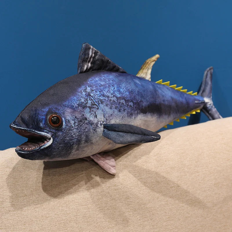 Hot Wholesale Stuffed Fish Throw Pillow 55/75/95cm 3d Simulation Tuna Plush Toys Creative Sofa Pillow Cushion Gift Kids Toy