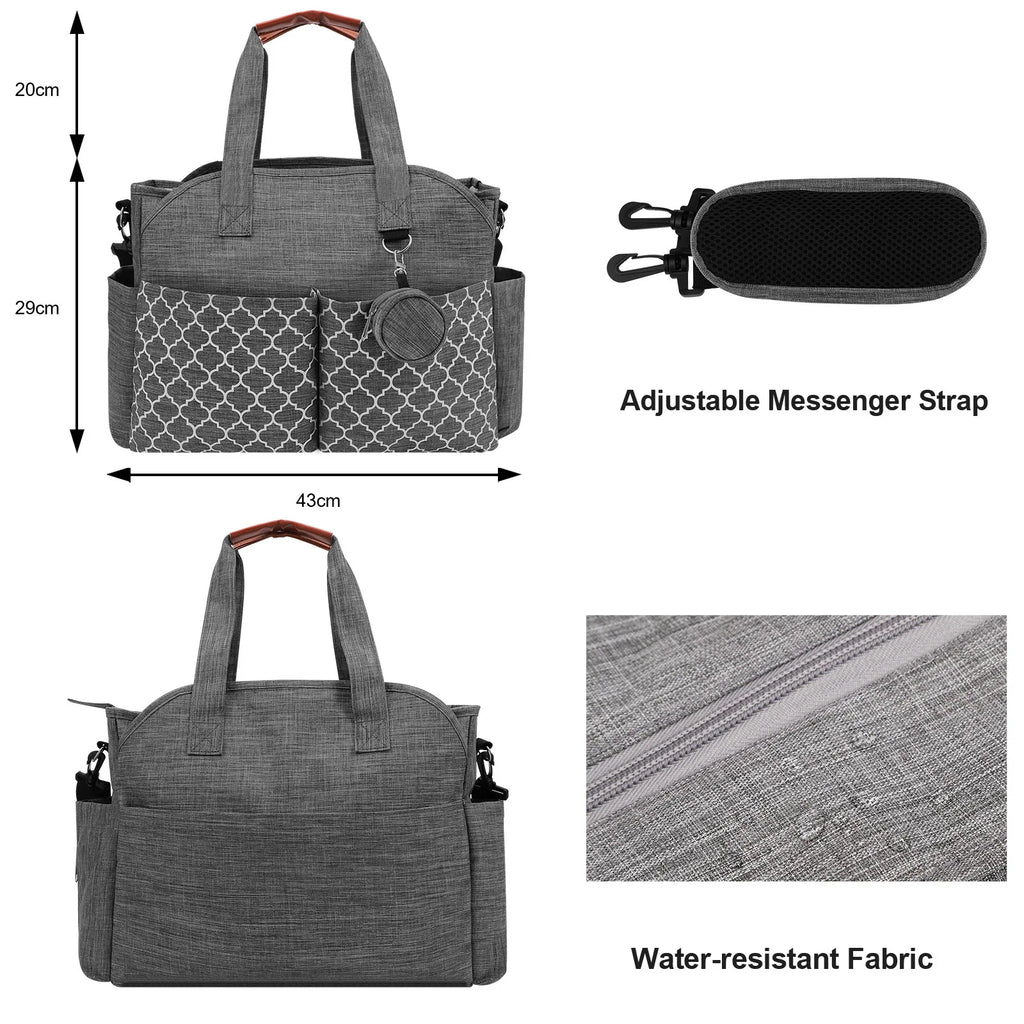 Mother and baby bag, large-capacity multifunctional diaper and bottle storage bag, baby stroller hanging bag