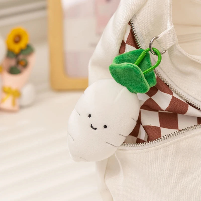 Kawaii Vegetable Plush Toys Cute Vegetables Pendant Onion Chili Mushroom Carrot Plush Pendant Keychain Toy