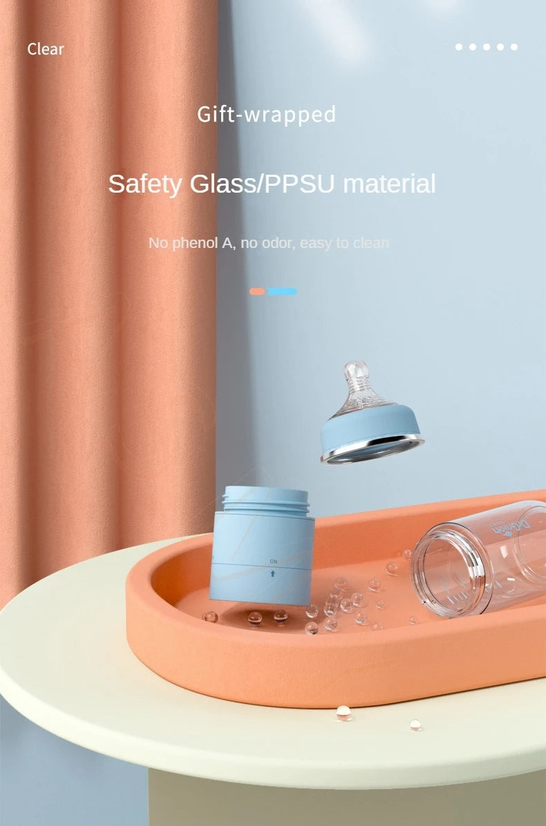 Dr.Green 4S Newborn Baby Bottle Wide Mouth Bottle PPSU 180mL/240mL Sealed isolation Fast milk filling Removable/Washable Bottles