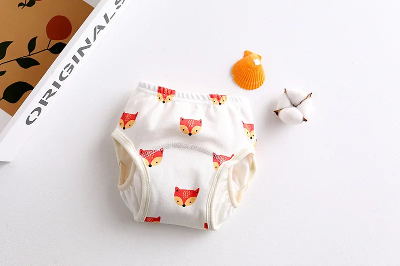 Cotton Baby Training Pant Reusable Gauze Diaper Waterproof Cloth Diaper Baby Study Pants Washable Nappies Diapering