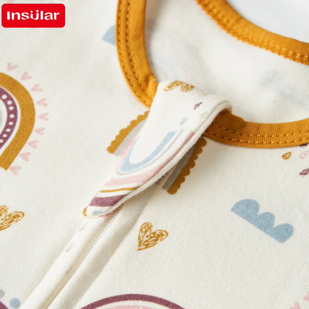 INSULAR Sleeveless Vest Baby Sleeping Bag, Summer Thin Cotton Fabric Anti-kick Quilt, Newborn Sleep Sack with Two Way Zipper