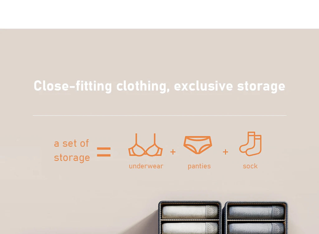 Oxford Cloth Underwear Storage Box 20/7/6 Grids Socks Panties Drawer Organizer Multi-function Home Wardrobe Assortment Boxes