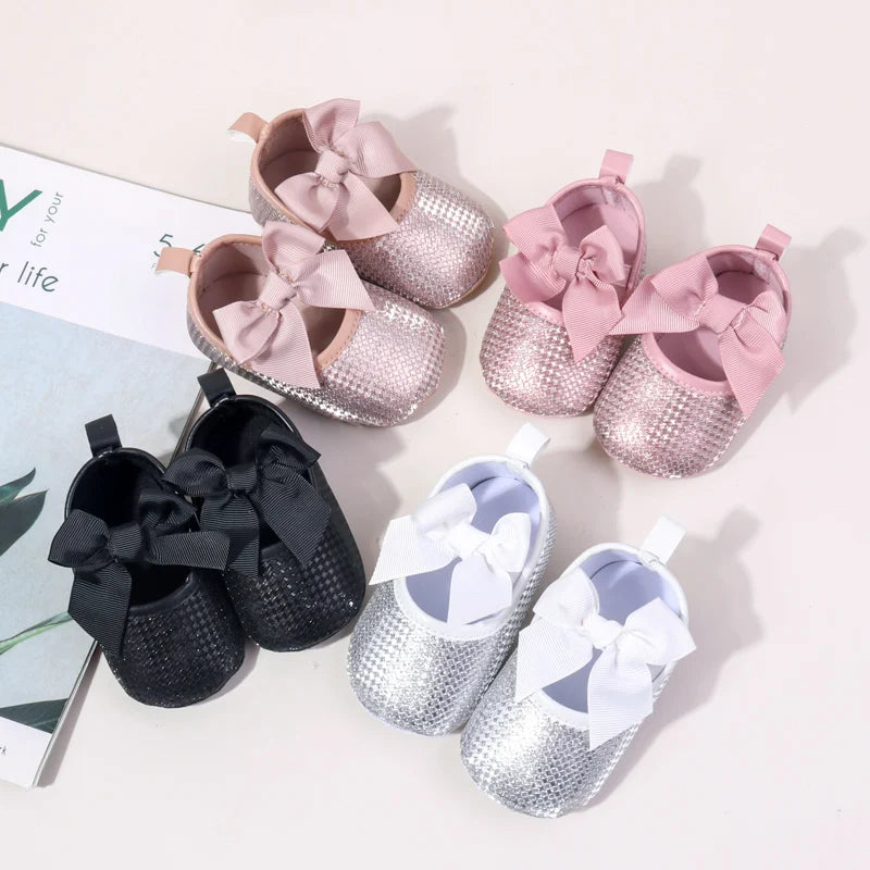 2025 Hot Selling Baby Girls Princess First Walking Indoor Outdoor Toddler Shoes Fully Paved with Diamonds Design For 0-18M