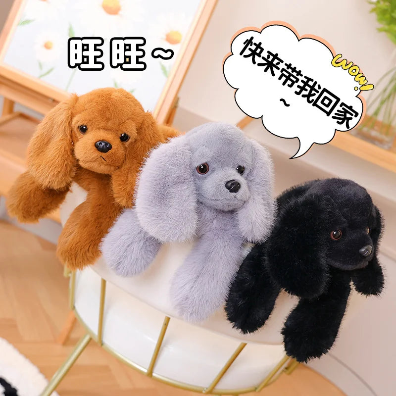 Nice 1pc 30cm Cute Lying Dog Plush Toy Kawaii Black Puppy Pillow Stuffed Soft Doll Lovely Birthday Gift for Ages