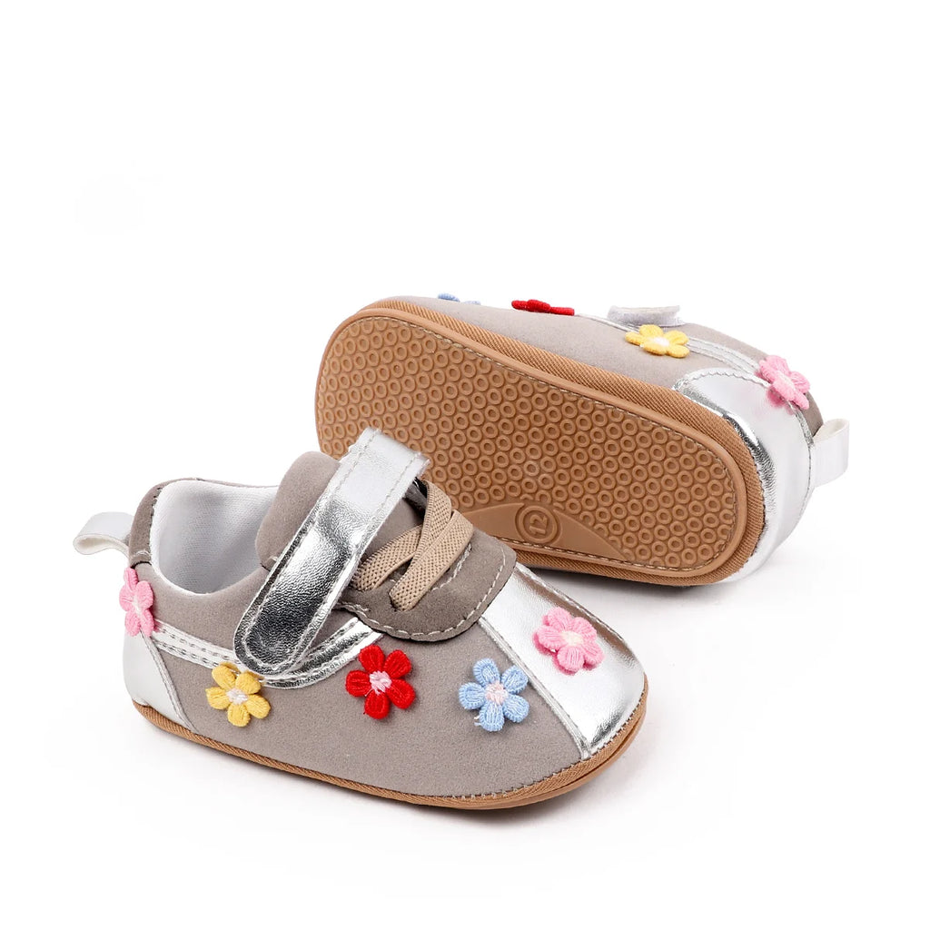 Spring And Autumn Baby Boys And Girls First Walking Toddler Shoes 0-1 Years Old High Quality Sneaker PU Leather TPR Sole