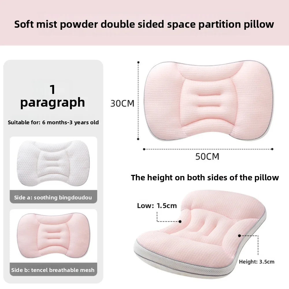 New Reversible Baby Pillow Breathable Comfortable Newborn Pillow Soft Green Baby Sleep Pillow Children