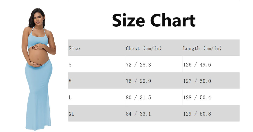 Maternity Summer Photography Dresses Solid Cut Out Waist Open Back Halter Bodycon Long Pregnant Dress For Photoshoot Baby Shower