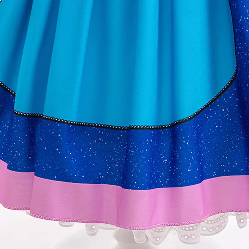Disney Movie Stitch Costume Sets Girls Cosplay Cartoon Cute Princess Dress Stage Performance Purim Carnival Kids Dress
