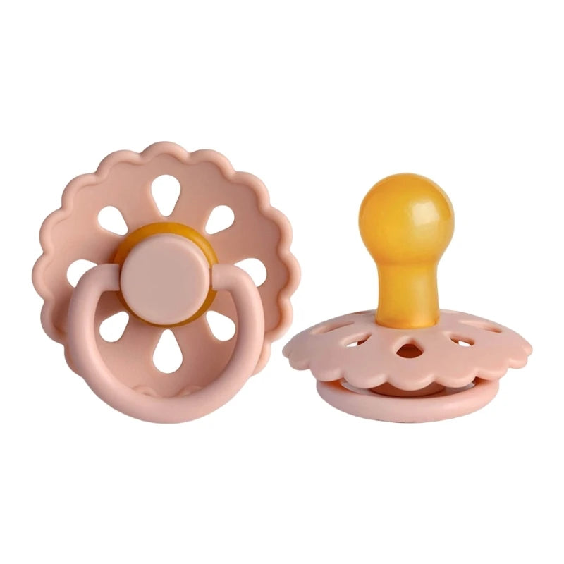 Soothing Pacifier for Newborns Flower Shaped Nipple for 0 to 6M Baby Boys Girls