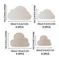10Pcs/Set Nordic Style Cute Little Cloud Wooden Wall Stickers Decoration - Natural Wood Style Decoration for Home Living Room, Bedroom, Cafe, Homestay Wall Wooden Wall Stickers Decoration - Christmas, New Year, Wedding Decora