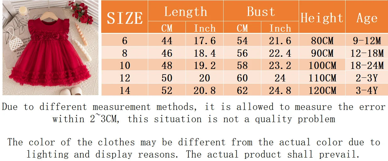 Summer Dress For Baby Girl Sweet Cute Fairy Tutu Baby Girl Birthday Party Princess Dress Children's Clothing 9 Months - 4 Years
