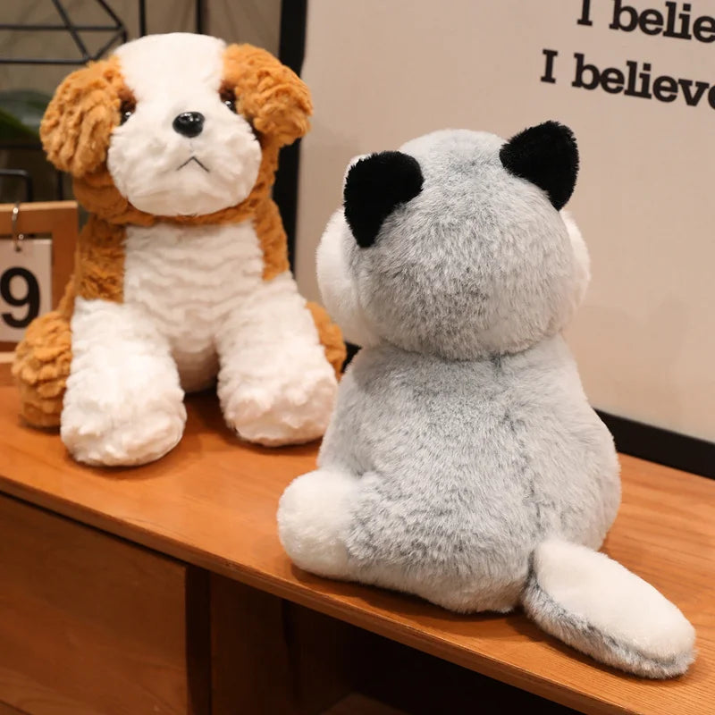 26cm Super Soft Saint Bernard Husky Teddy Dog Plush Toy Cute Animal Pillow Creative Home Decor Birthday Christmas Gift