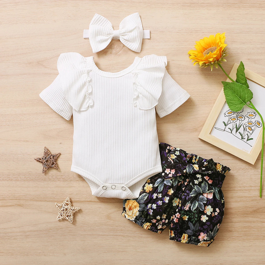 Baby girl's clothes New Year's Eve fashion summer top Luoyi ruffle hand closure collar head shoe photo print flower baby dress