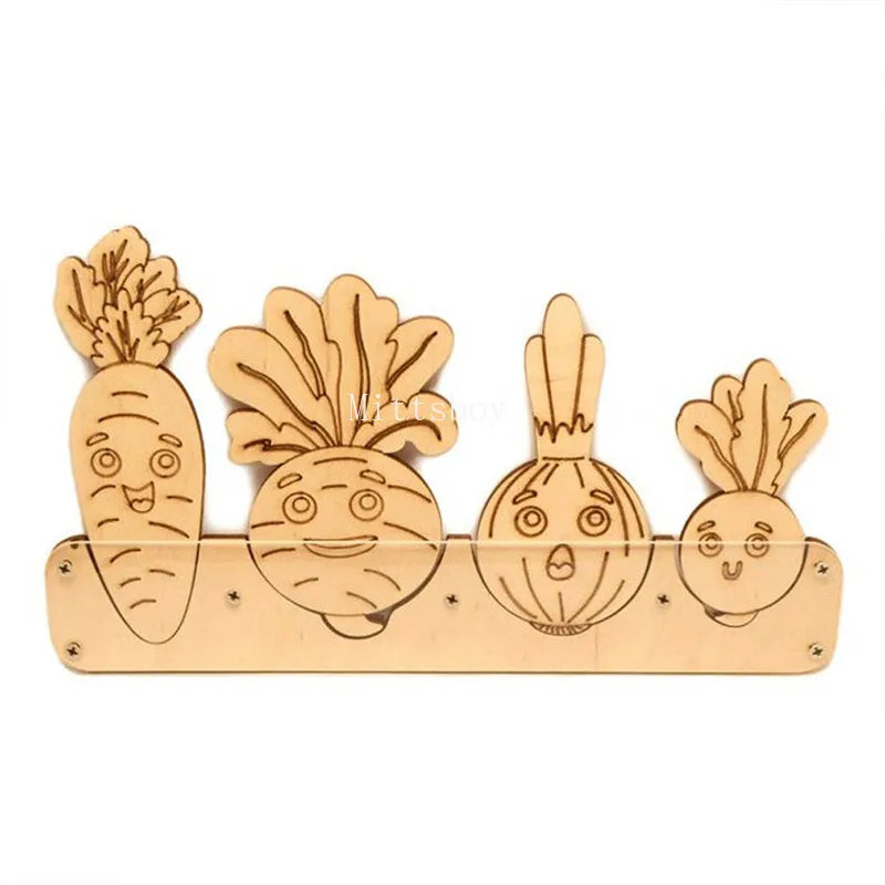 Busy Board Montessori Wooden Toy Educational Toy For Ages 3 And Up Accessories Carriage Castle Slide MB001