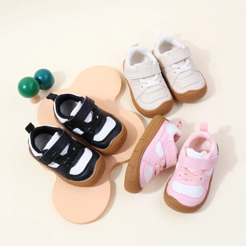 High Quality Baby  Toddler Shoes Rubber Sole Anti-slip Soft PU for  0-3 Years Boys and Girls Spring and Autum Style Ooydoor BM06