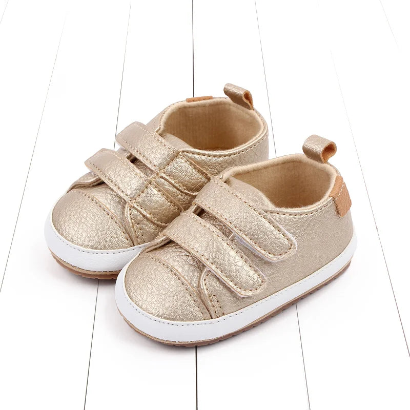 2025 New Fashion Baby Casual Sneaker Spring and Autumn Soft PU and TPR Sole Anti-slip High Quality Hot Selling for 0-18M