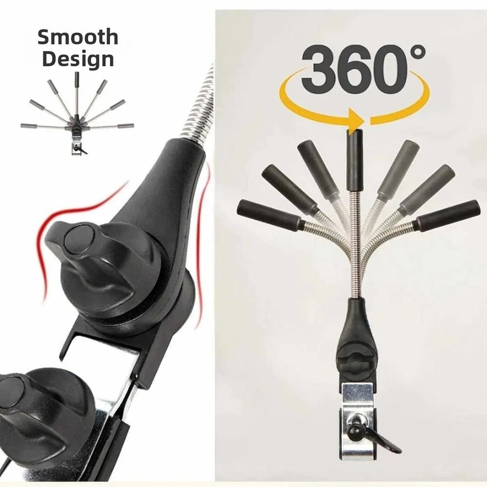 Rainproof Adjustable Umbrella Mount Stand Adjustable Angle Non-slip Clamp Pram Umbrella Bracket Portable Flexible