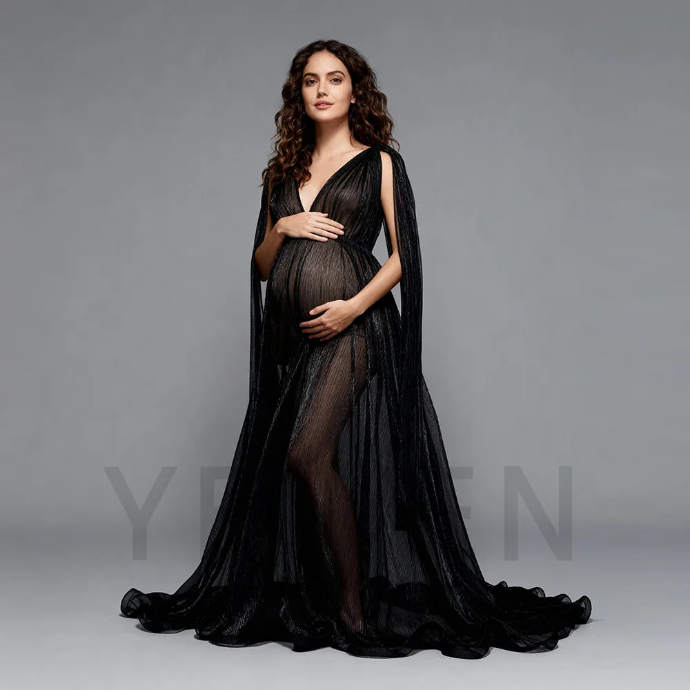 Elegant Maternity Dress Black