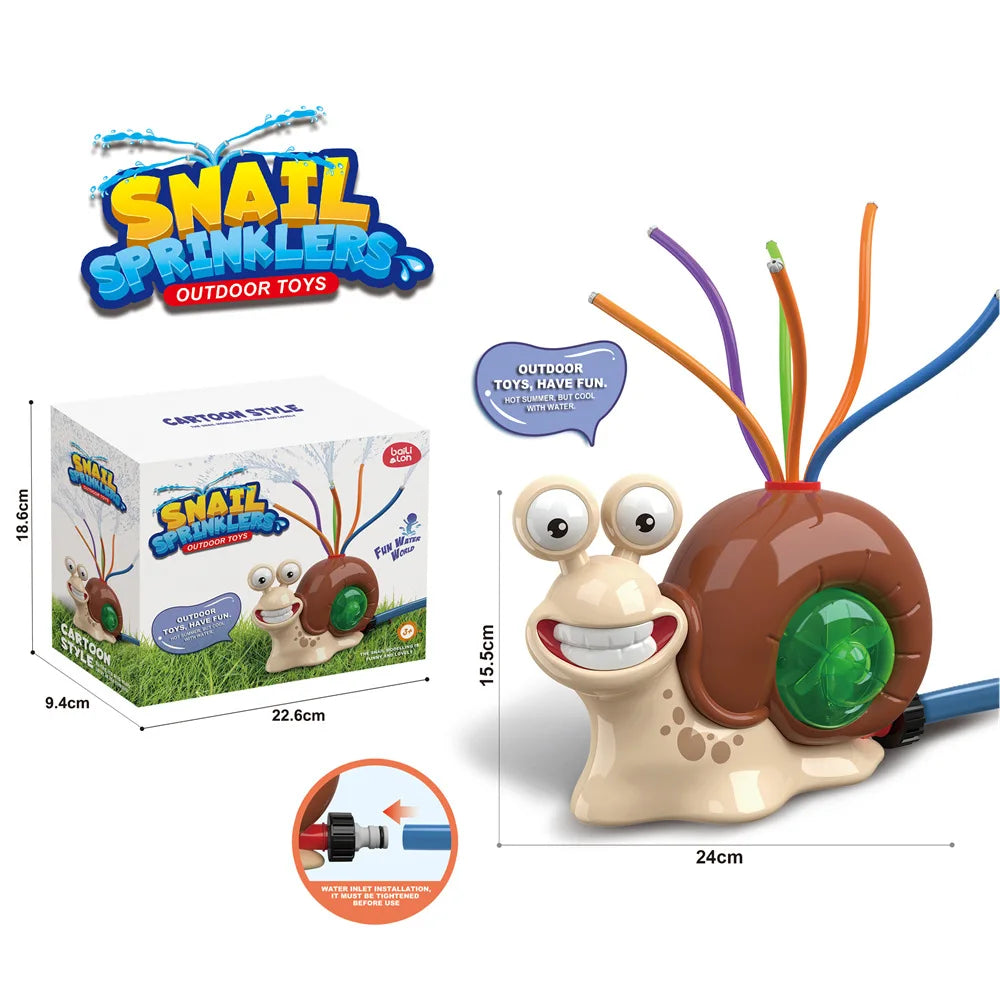 Snail Water Sprinkler Water Spray Toy Outdoor Backyard Garden Water Toys Summer Yard Cartoon Splash Sprinkler Toy for Kids