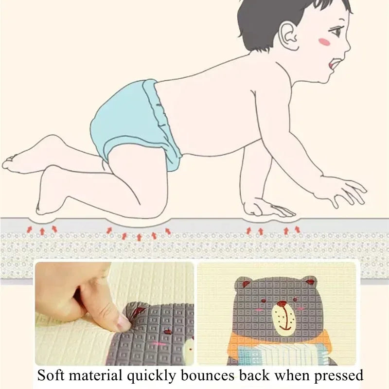Crawling Play Mats Double Sided Pattern Baby Activities Non-toxic EPE Baby Activity Gym Room Mat Game Mat for Children's Mat Rug