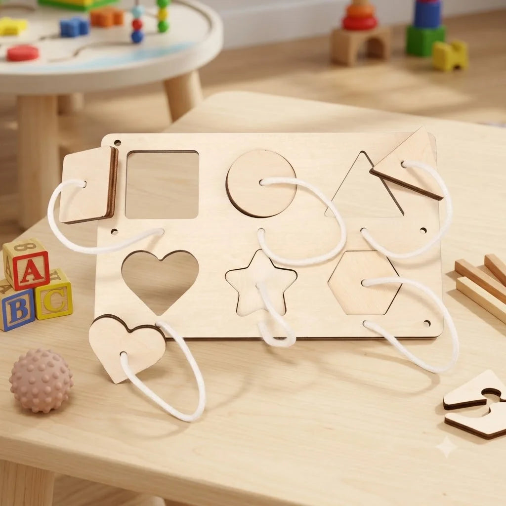 DIY Montessori Busy Board Accessories Set Wooden Sensory Activity Toys Gear Switch LED Light Drum Beads Educational Learning Toy