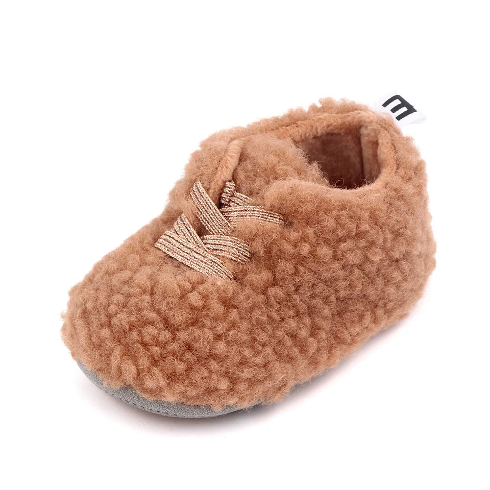 Baby Toddler Shoes Non Slip Plush Warm Cotton Prewalking Anti Slip Sole Model 01