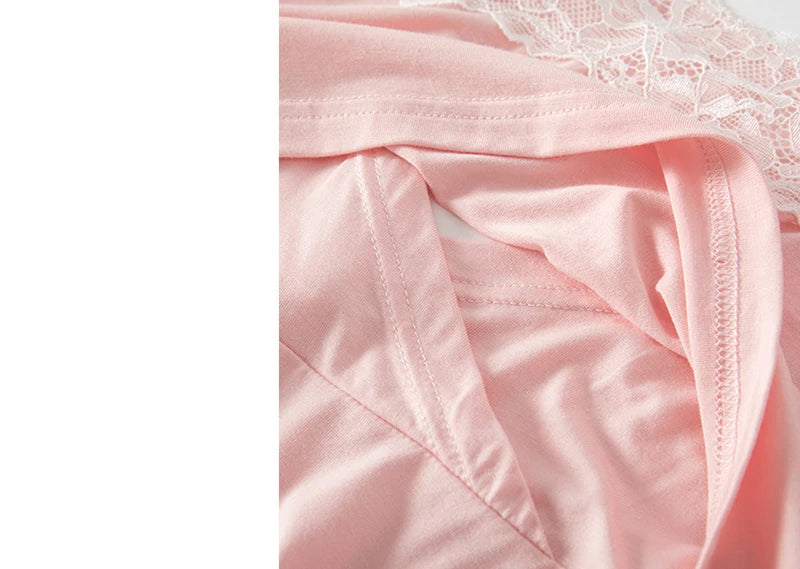 2pcs/Set Pregnancy Pajamas Sleepwear Nursing Pregnant Woman Sling Breastfeeding Nightgown Maternity Labor Dress+Robe Childbirth