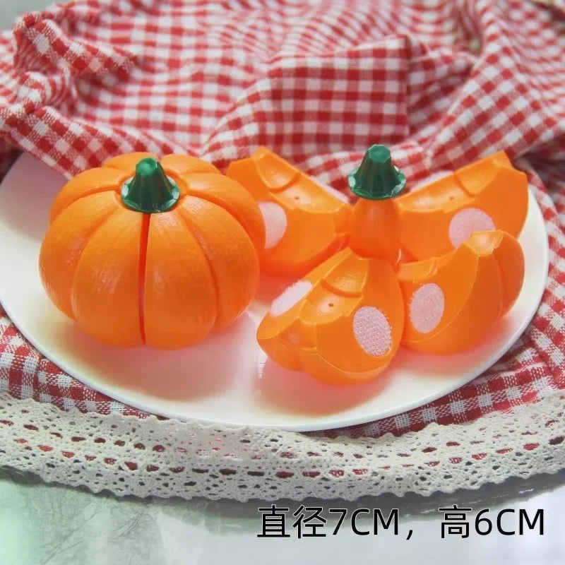 Chechele Montessori Simulation Educational Toy Set For Pretend Play Food Vegetables Fruits Bread Model Che-122
