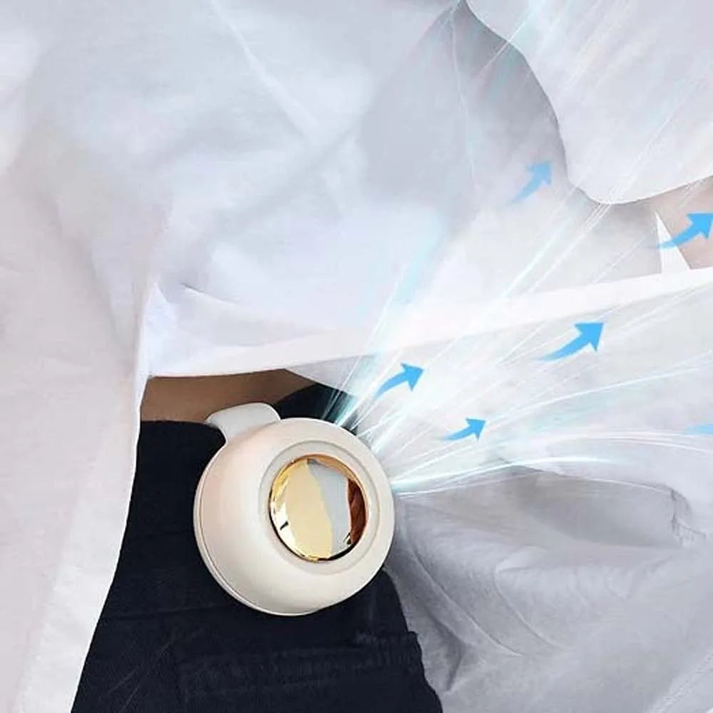 USB Rechargeable Clip-on Button Fan Multi-speed Adjustable Compact and Lightweight Hanging Waist Fan for 3.7V/900mAh