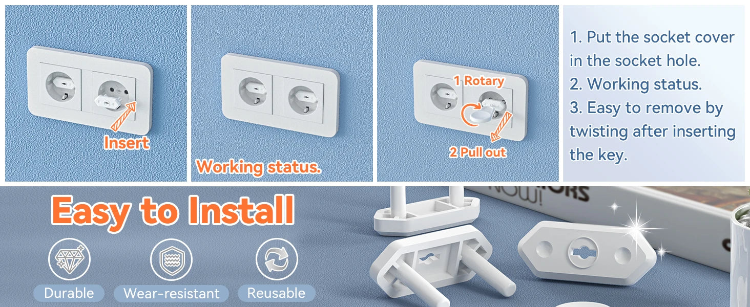 Chile/Brazil EU Universal Power Socket Outlet Plug Protective Covers Anti Electric Baby Safety Protector 20pcs
