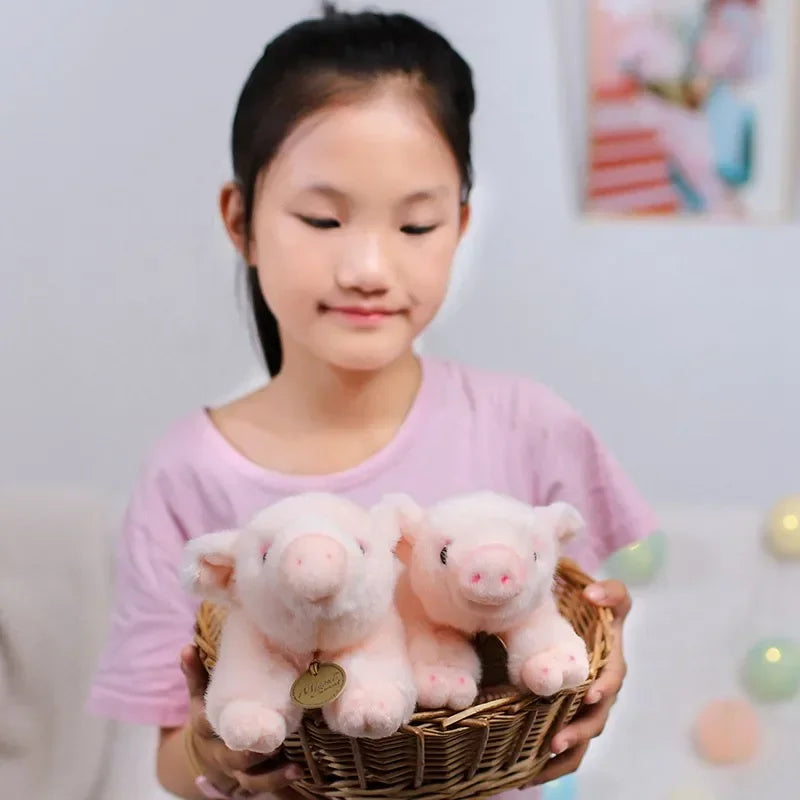 Lifelike Pig Plush Toy Soft Stuffed Animal Simulation Piggy Doll Cute Birthday Gift for Girls And Boys