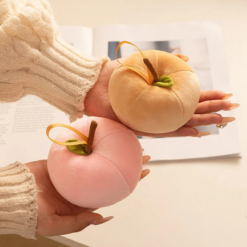 Delicate Cute Mini Apple Plush Toys Stuffed Colorful Lifelike Apple Pretty Hanging Fruit Toys Lovely Christmas Tree Decor