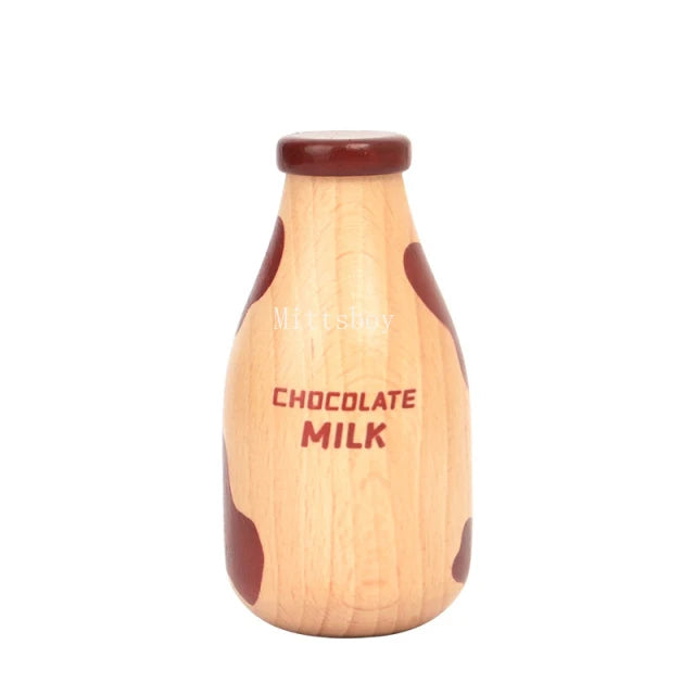 Montessori Wooden Kitchen Playset Condiment Bottles Educational Toy For Children Model 1Pcs