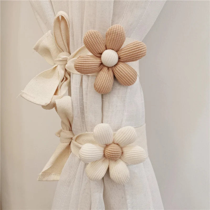 Ins Korean-Style Three-Dimensional Petal Children's Curtain Tiebacks, Car Curtain Drawstrings, Mosquito Net Tie Ropes, Decorative Binding Ropes
