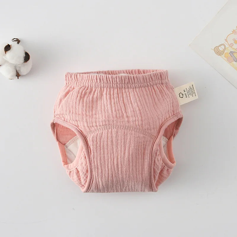 Breathable Baby Training Pants Waterproof Diapers Cotton Gauze Washable Nappies 8 Layer TPU