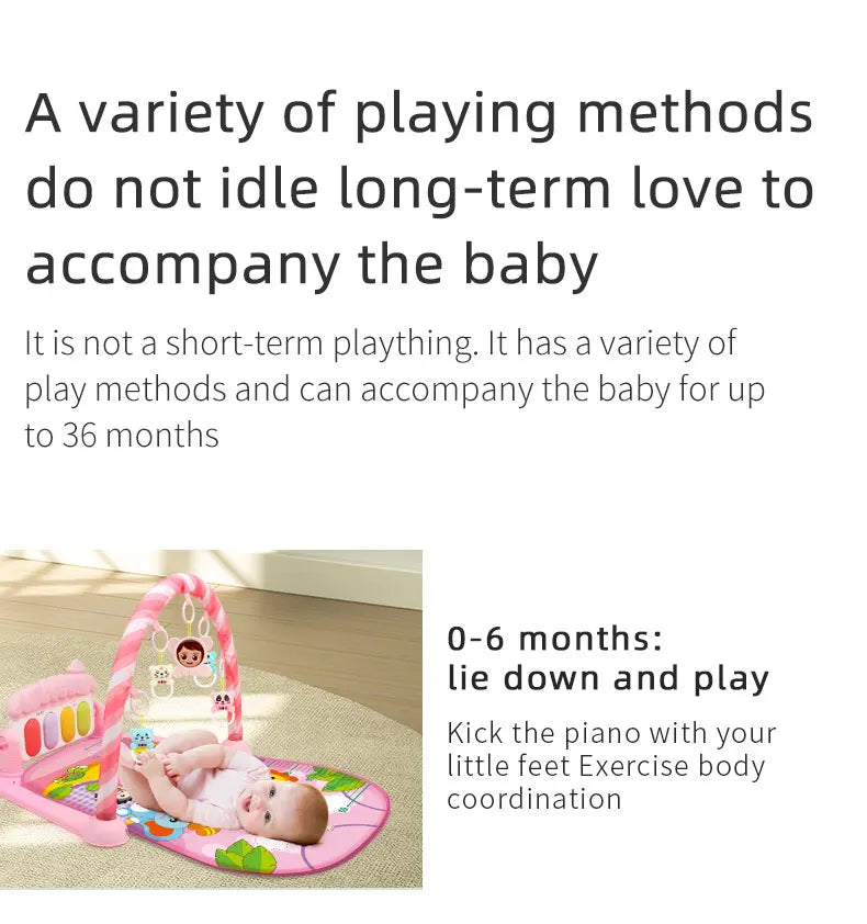 Multifunctional Baby Activity Gym Play Mat Musical Rack Kid Infant Fitness Frame Educational Crawling Carpet Toy Children Gift