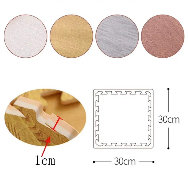 8/16Pcs Baby Puzzle Floor Mats Waterproof Non-Slip Foam Tiles Soft Play Mat for Infant Toddler Room Nursery Crawling Area Decor