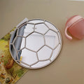 Cute Wooden Acrylic Football Shatterproof Mirror, Home Decor Background Mirror, Boys' Room Wall Decoration Mirror, Perfect Gift for Bedroom and Living Room Sports Enthusiasts - Baby World SA