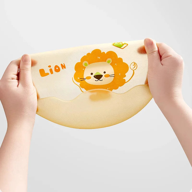 AIBEDILA  Silicone Baby Bib Waterproof Adjustable Food-Grade Feeding Apron Cartoon Pattern Burp Cloth for Toddlers Boys Girls