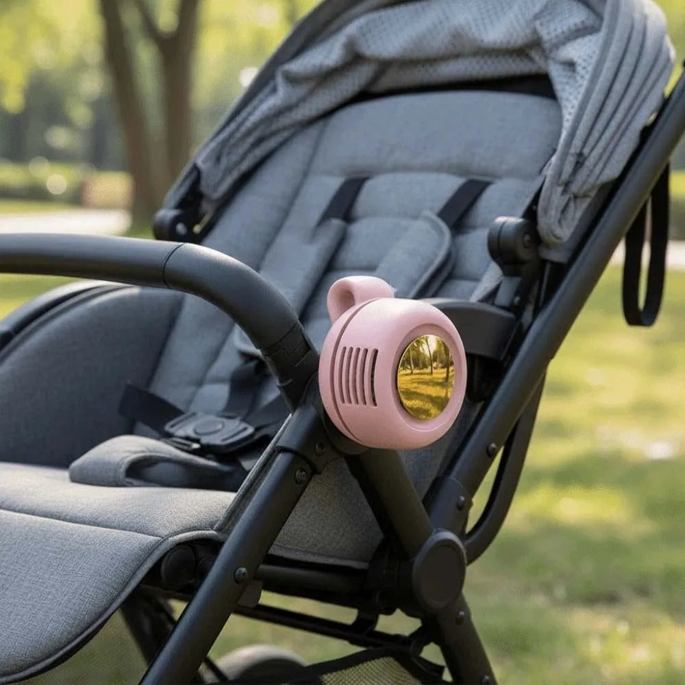 USB Rechargeable Clip-on Button Fan Multi-speed Adjustable Compact and Lightweight Hanging Waist Fan for 3.7V/900mAh