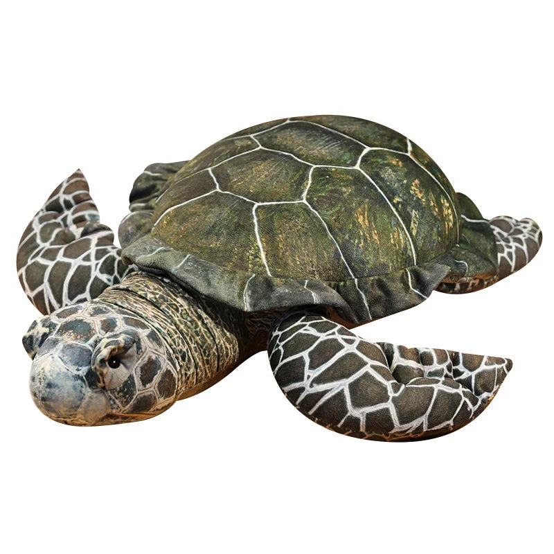 Simulation Sea Turtle Plush Toy Kawaii Soft Stuffed Tortoise Animal Home Decor & Birthday Gift for All Ages