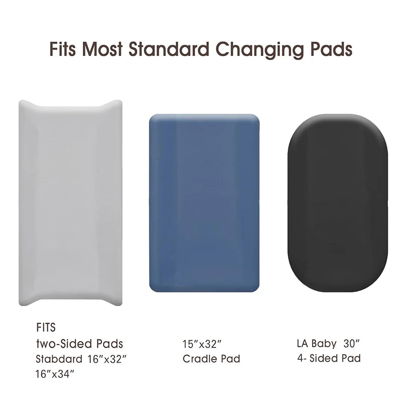 2PCS Changing Pad Cover Set Ultra Soft Breathable Cozy Microfiber Diaper Change Table Sheets for Baby Fit Most Changing Pads