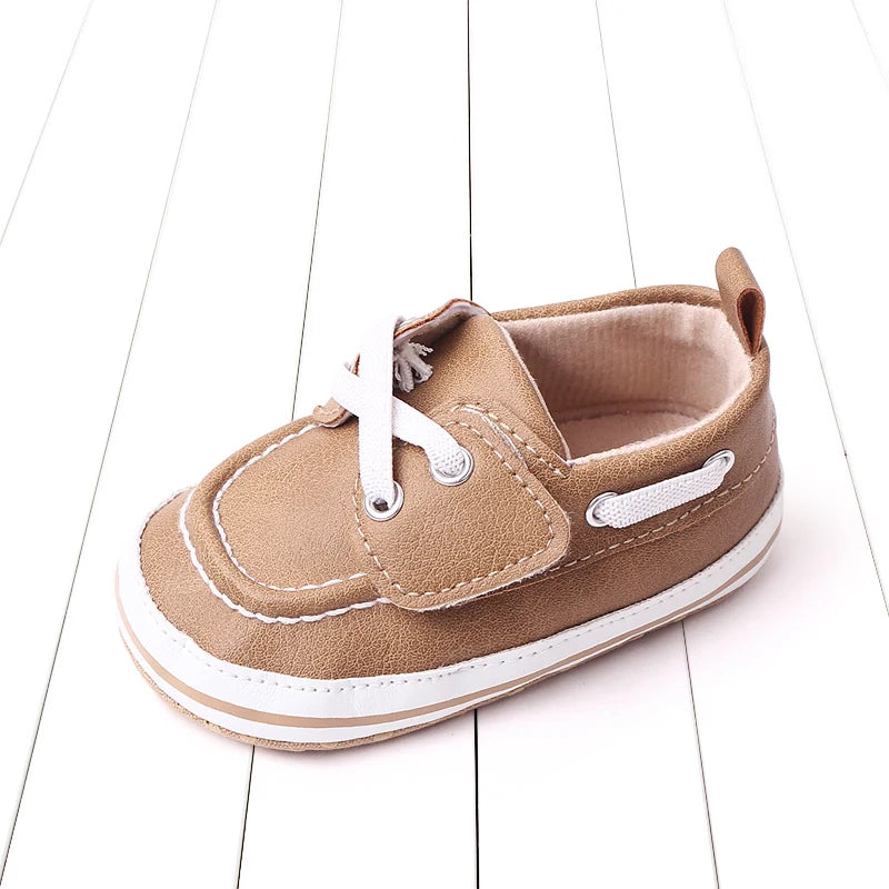2025 Spring and Autumn New Casual Canvas Baby Shoes with Soft Soles Lace-Up Baby Shoes Dome-shaped Shoes Learning Walkers