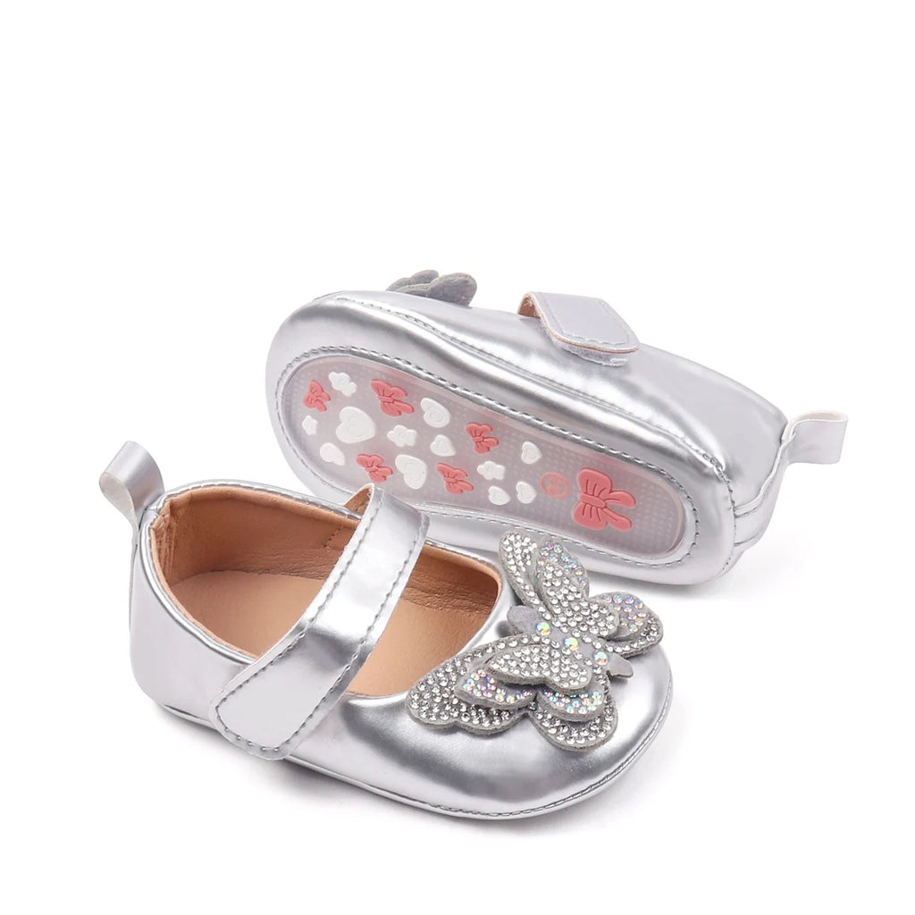 2025 Baby Girls Princess Pre-walking Indoor Outdoor Toddler Shoes With Comfortable TPR Sole and Fashion Design For 0-18M BBW5121