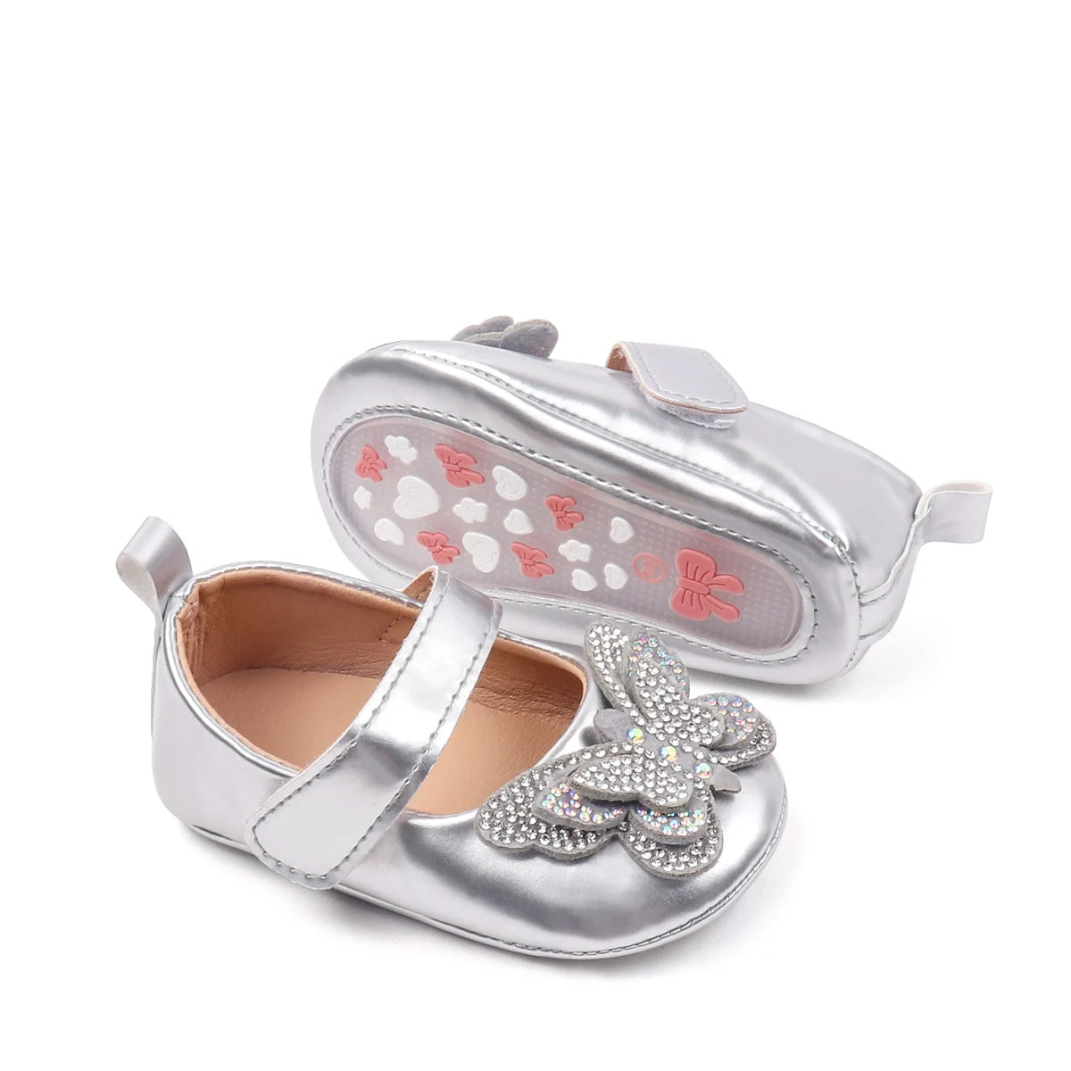 2025 Baby Girls Princess Pre-walking Indoor Outdoor Toddler Shoes With Comfortable TPR Sole and Fashion Design For 0-18M BBW5121