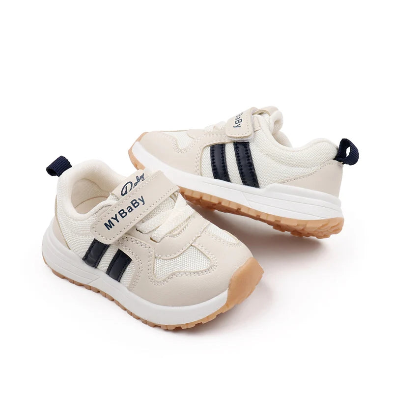 Spring and Autumn Children Sneakers Three Colors Rubber Soled Non-slip Fashion Design Baby Girls and Boys Prewalker Shoes BM07